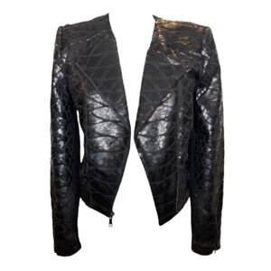 BcbgMaxazria jacket python sequins zipped long sleeves Size Small
